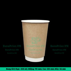 Kích thước Ly giấy KRAFT 16oz - UKP