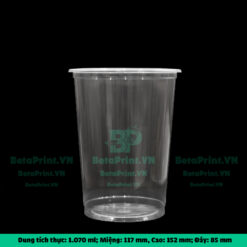 Kích thước ly PP 1000 - UKP