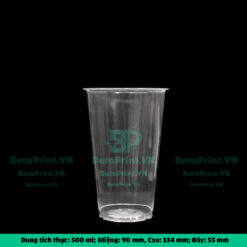 Kích thước ly PP 500 tim mềm - UKP
