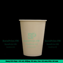 Kích thước ly giấy 12oz - UKP