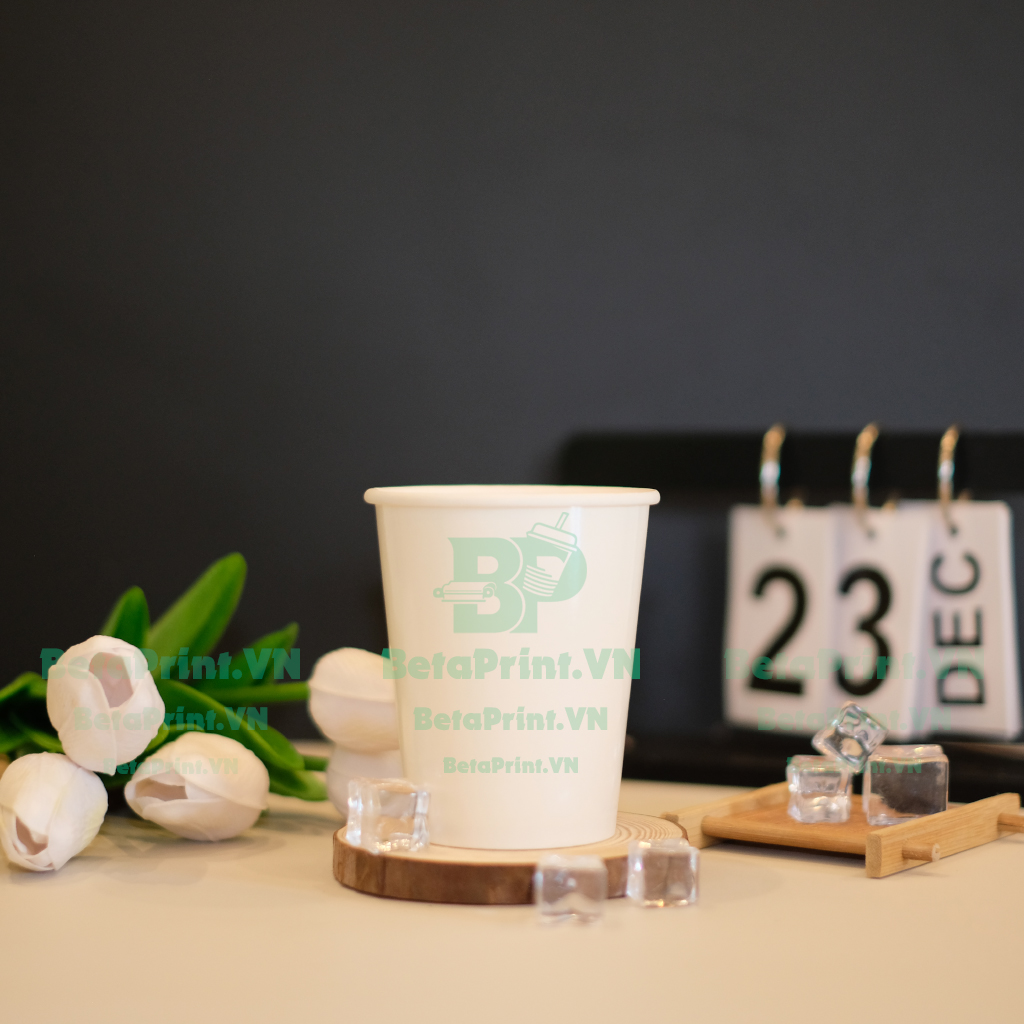 Ly giấy trắng 2 lớp 2PE 8oz - UKP