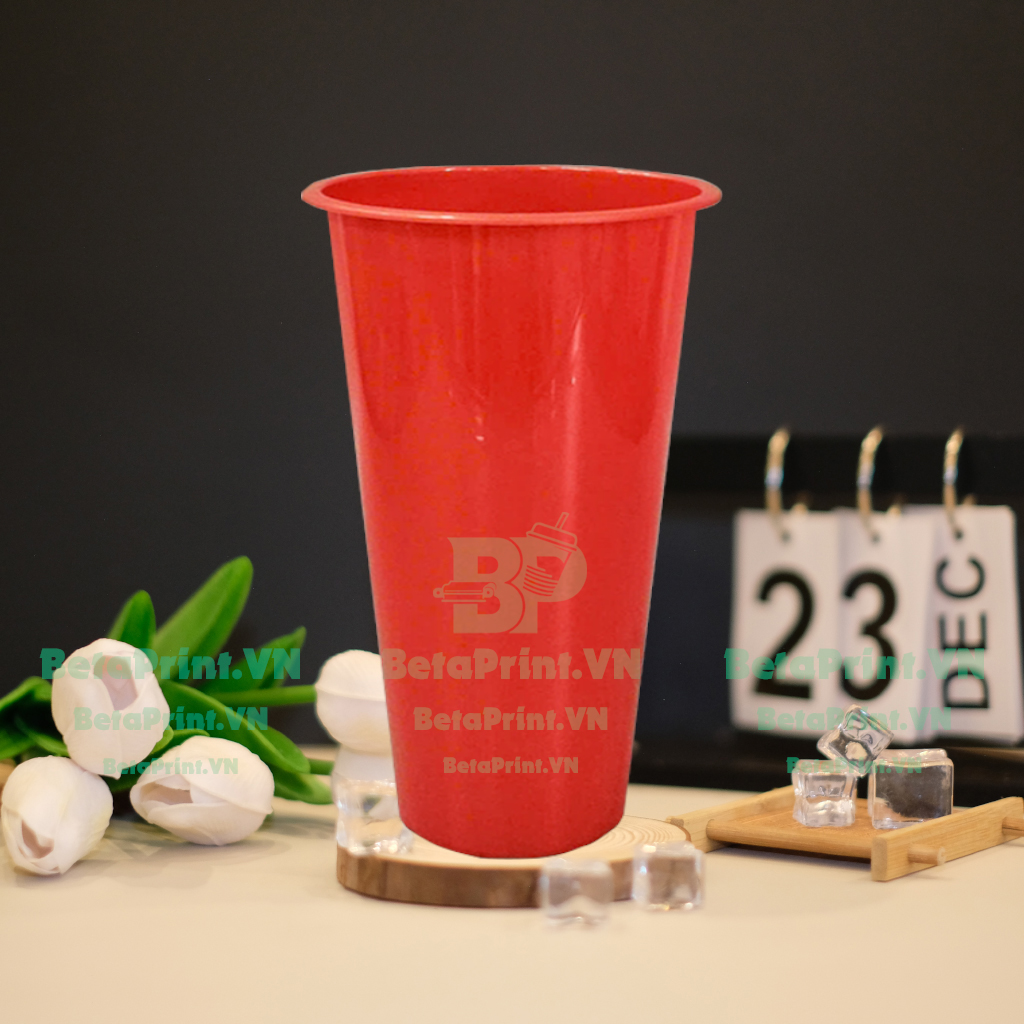 Ly nhựa trơn TIM đỏ 700 ml
