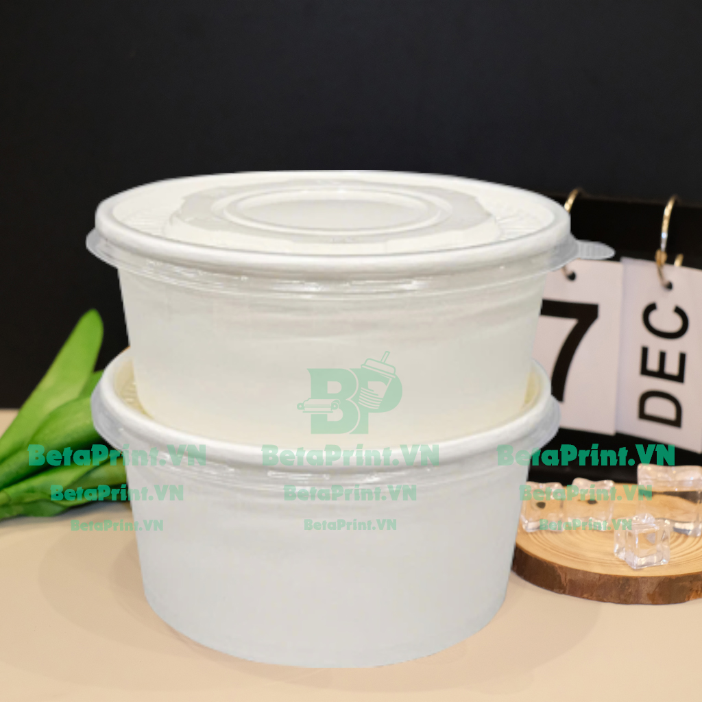 Tô giấy trắng 1000ml 2