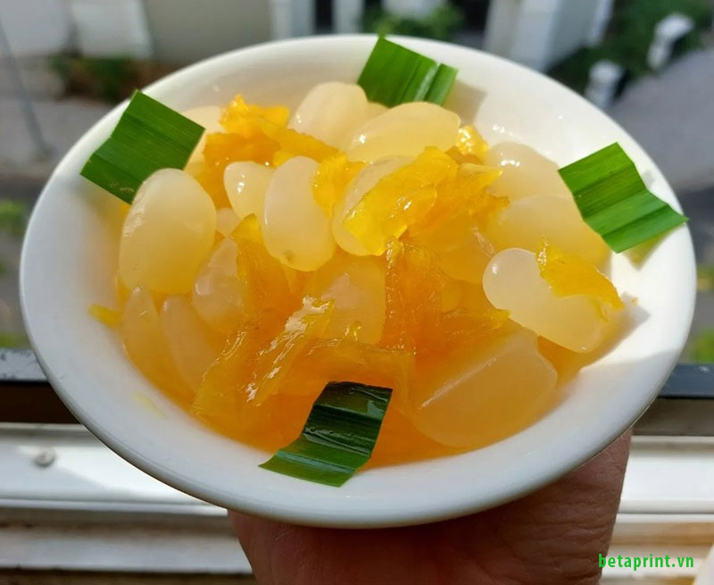 Hạt đác rim dứa với độ ngọt vừa phải, thơm ngon trọn vị