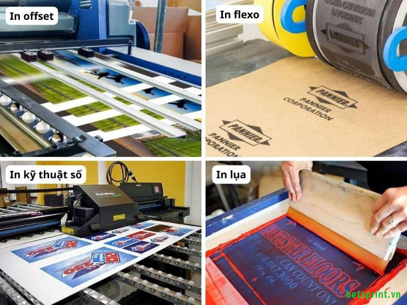 Có nhiều kỹ thuật in ấn được áp dụng trong in thùng carton